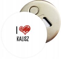 Otwieracz DO PIWA z magnesem pamiątka I LOVE KALISZ różne miasta