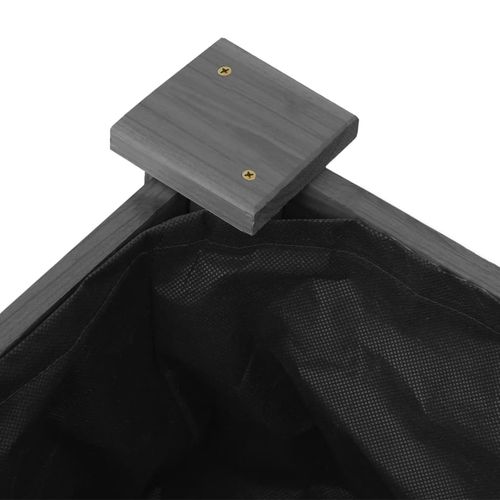 Podwyższona rabata z wyściółką, szara, 240x45x25 cm, jodła na Arena.pl