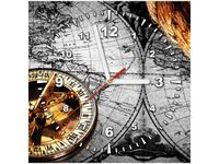 30X30CM ZEGAR ZABYTKOWA MAPA OBRAZ DREWNO