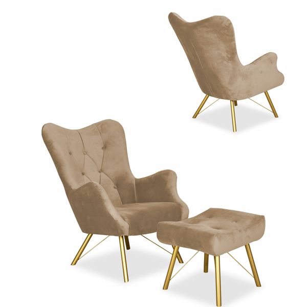 Fotel skandynawski Luna z podnóżkiem Family Meble zdjęcie 1