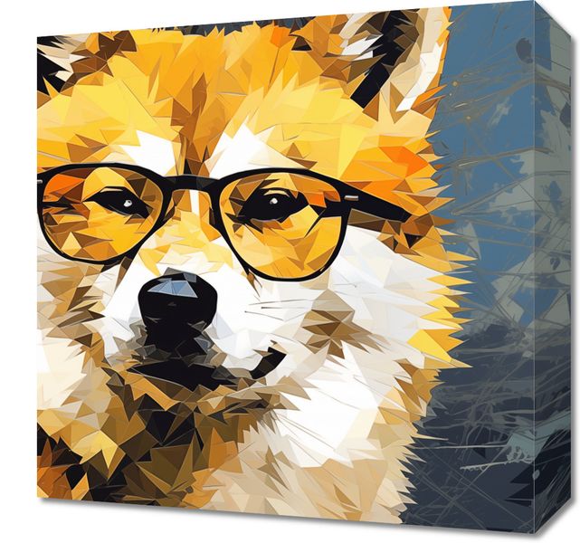 Obraz 40x40cm Intelektualny Psiak zdjęcie 1