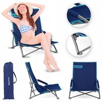 KRZESŁO LEŻAK PLAŻOWY TURYSTYCZNY OGRODOWY SKŁADANY NA PLAŻĘ CAMPING OUTTEC