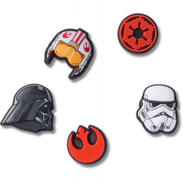 Crocs Przypinki Ozdoby Piny Charms Jibbitz Tiny Star Wars Symbols 5pc zdjęcie 1