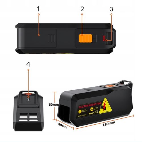 ELEKTRYCZNA PUŁAPKA ŁAPKA NA MYSZY PRĄDEM GRYZONIE Z ALARMEM DUŻA na Arena.pl