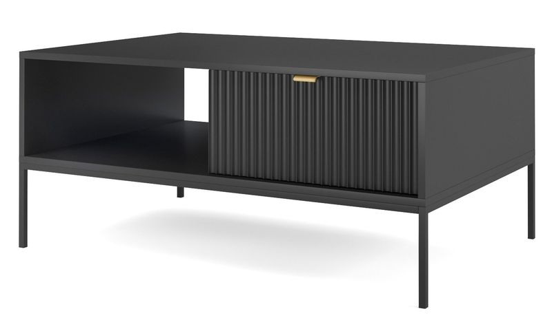 Stolik Delicious ryflowany czarny zdjęcie 3