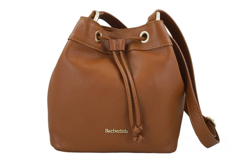 Torebka skórzana / mini worek - Brązowa jasna zdjęcie 1