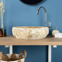 Umywalka marmurowa onyksowa kremowa zlew kamienny 40-50 cm