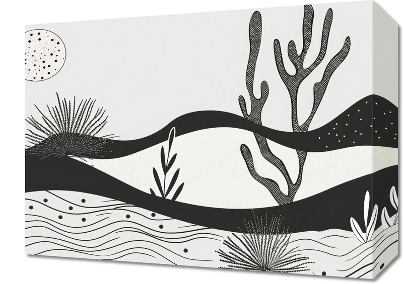 Obraz 40x30cm Ogród przy Nocy zdjęcie 1