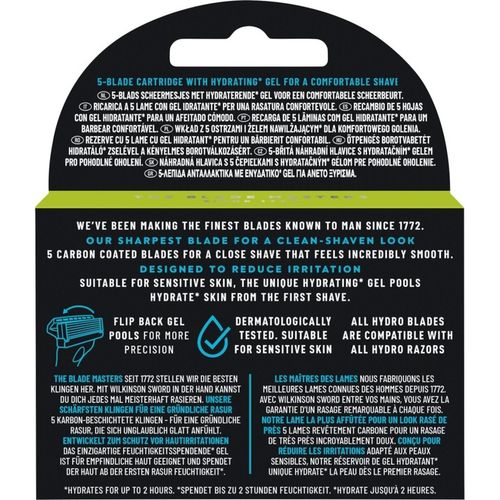 4x Wkłady Nożyki WILKINSON Hydro 5 Sensitive Hydrating Gel na Arena.pl