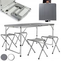SKŁADANY STOLIK kempingowy ZESTAW ŁAWKI STÓŁ