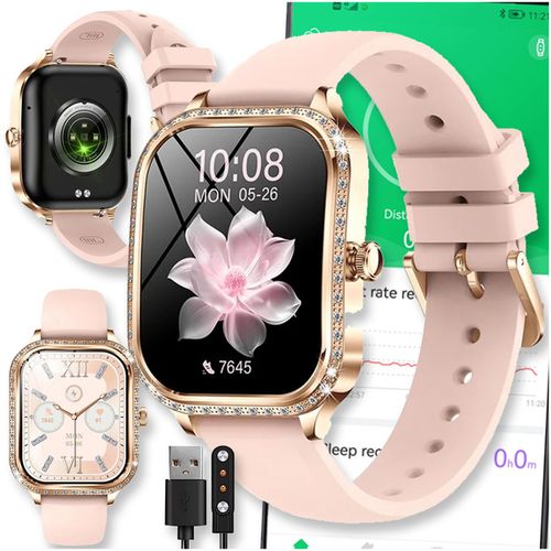SMARTWATCH WATCH ZEGAREK AMOLED BLUETOOTH ROZMOWY MENU PL DAMSKI SMARTBAND MK88 na Arena.pl