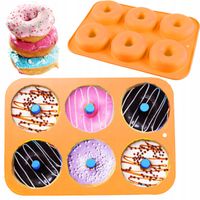 FORMA SILIKONOWA DO PIECZENIA DONATÓW PĄCZKÓW 6 GNIAZD