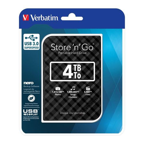 Dysk zewnętrzny Verbatim 4TB 2.5" Store 'n' Go czarny USB 3.0 na Arena.pl