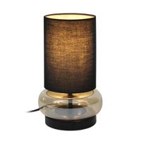 Stołowa lampka z abażurem Epiro TB-43648-BL-AMB Italux czarny bursztynowy