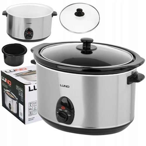 LUND WOLNOWAR GARNEK CERAMICZNY SLOW COOKER INOX LCD 320W 5,6L 3TRYBY na Arena.pl