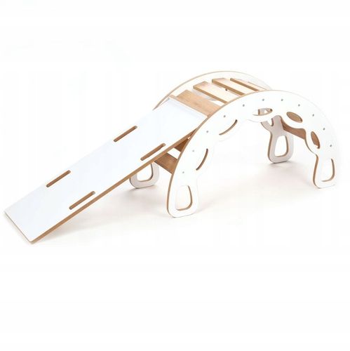 Bujak Montessori + ścianka/zjeżdżalnia biało-dębowy BM-310 na Arena.pl