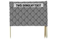 PARAWAN PLAŻOWY Czarno-białe koła z indywidualnym  napisem 8 PANELI 19.8