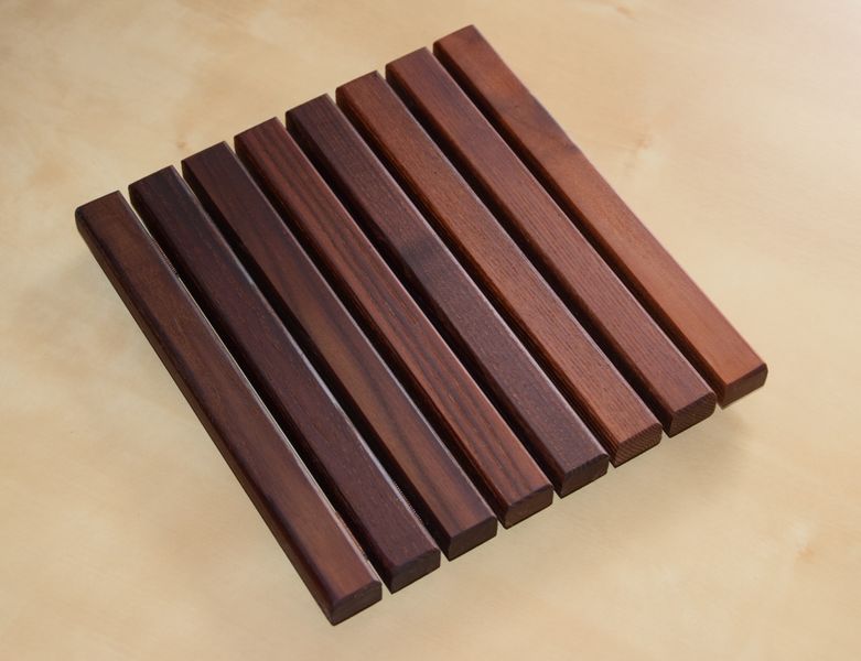 Podkładka z drewna pod  garnek kwiatek 20 x 21 x 2,2cm zdjęcie 4