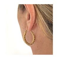 kolczyki ze stali chirurgicznej pozłacane kst3014