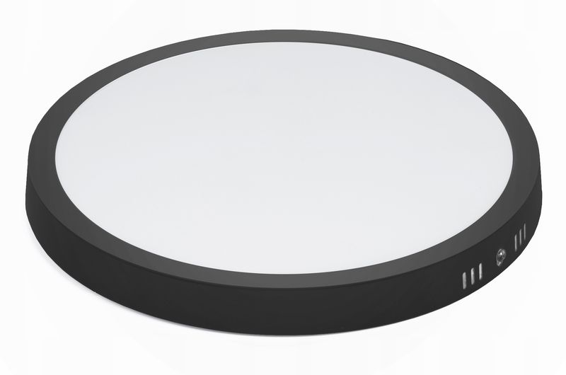 Plafon okrągły Interlook 28 x 2,7 cm czarny zdjęcie 3