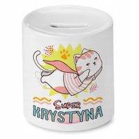 Skarbonka 330 Ml Dla Krystyny Córki Dziecka Z Nadrukiem Ze Zdjęciem