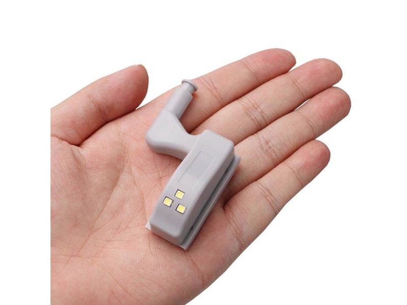 10x lampka do szafki zawias drzwi 3led + bateria zdjęcie 7