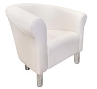 Fotel Milo D10 biały nogi chrom