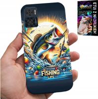 ETUI DO MOTOROLA MOTO E22 / E22I - WZORY DLA WĘDKARZA, RYBY, DORSZ, ŁOSOŚ