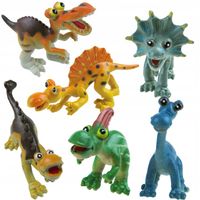Zwierzęta gumowe DINOZAURY ZESTAW 6 SZTUK DINO