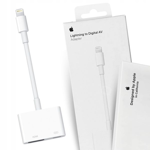 APPLE| Oryginalny ADAPTER LIGHTNING HDMI IPAD iPhone X 11 12 13 14 MAX PRO! zdjęcie 1