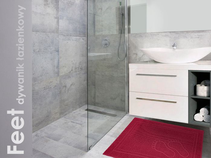 Dywanik łazienkowy Feet 50x70 Fuksja Stópki Greno zdjęcie 3
