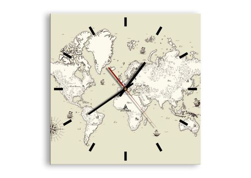 Zegar Ścienny - Mapa Kontynent - 40X40 Cm - C3Ac40X40-2910 na Arena.pl