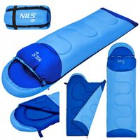 Śpiwór Turystyczny Ciepły Mumia Z Kapturem Kempingowy 180x60 cm W Pokrowcu
