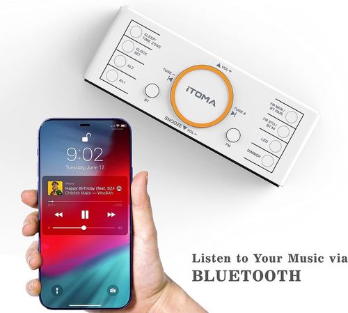 Zegar Budzik Radio Cyfrowe Z Funkcją Ściemniania na Arena.pl