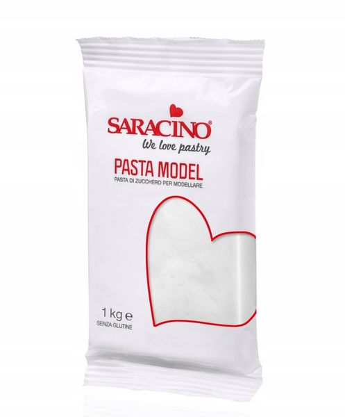 Saracino Masa cukrowa Biała do figurek na tort lukier plastyczny 1kg zdjęcie 1