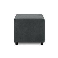 Pufa do siedzenia, BLOM, velvet, 51x51x40 cm, ciemny szary | TYLETEGOTU