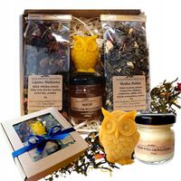 Prezent dla Nauczycieli Herbaty Świeczka Sowa Miód Dzień Nauczyciela