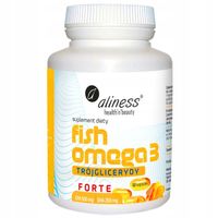 Aliness Fish OMEGA 3 FORTE Trójglicerydy serce odporność EPA i DHA 60 kaps.