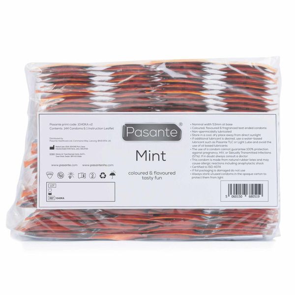Pasante Mint Tingle Condoms Bulk Packs 144 Psc zdjęcie 1