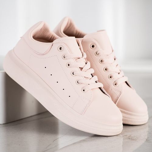 Pudrowe Trampki Na Platformie r.38 na Arena.pl