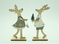 figurka drewniana JELEŃ 7x3,5x16cm TG59192