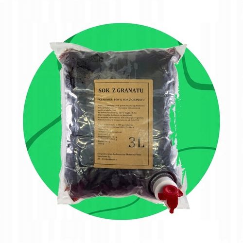 SOK Z GRANATU 100% 3L Tłoczony Z Granatów NATURALNY NFC Zdrowy BEZ CUKRU na Arena.pl