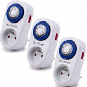 3x PROGRAMATOR CZASOWY TIMER WŁĄCZNIK WYŁĄCZNIK MECHANICZNY ANALOGOWY 24H