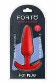 forto f-31 plug large red silikonowy anatomiczny rozmiar l