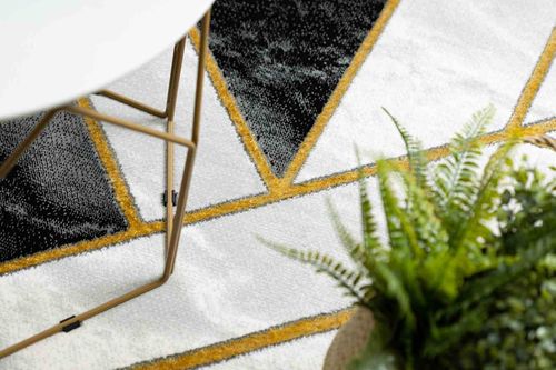 RUG/LU/ESTEMA/MARBLE3/BLACK+GOLD/140x190 na Arena.pl