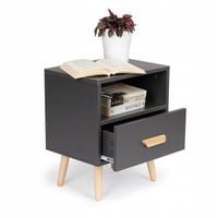 Szafka nocna ModernHome 40x30x49 cm szara