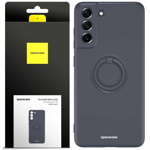 Spacecase Silicone Ring Galaxy S21 Fe Black zdjęcie 1