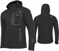 KURTKA MĘSKA SOFTSHELL HI-TEC NILS WODOODPORNA Z KAPTUREM CZARNA XXL
