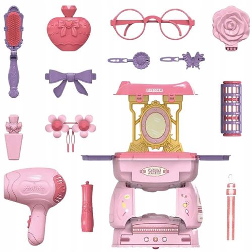 Toaletka Jeździk Walizka Suszarka Lusterko Kosmetyki Zestaw Dla Dziewczynki na Arena.pl