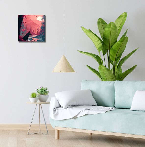 Obraz 30x30cm Wilk Przy Brzegu Lasu zdjęcie 2